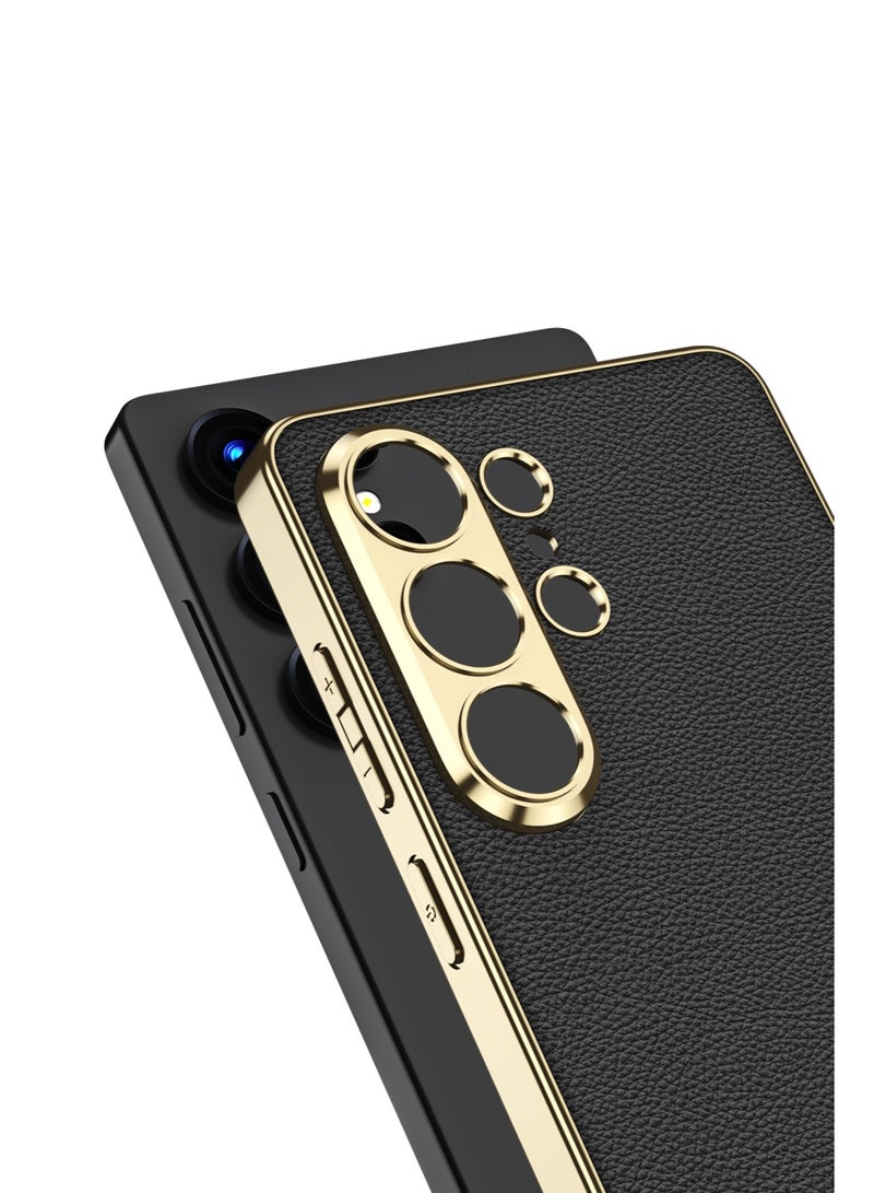 GKK Luxury Leather Slim protection cover For Samsung Galaxy S26 Ultra (2026) Metallic Paint Soft Edge Protective Case with Magsafe Wireless Charger and non-slip edges - Image 4